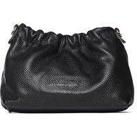 Geraffte Pouch-Tasche aus Leder
