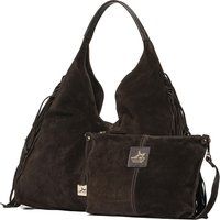 Suede-Hobo-Tasche mit Fransen