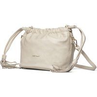 Elegante Leder-Schultertasche mit Kordelzug
