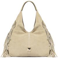 Hobo-Tasche aus Wildleder mit Fransen