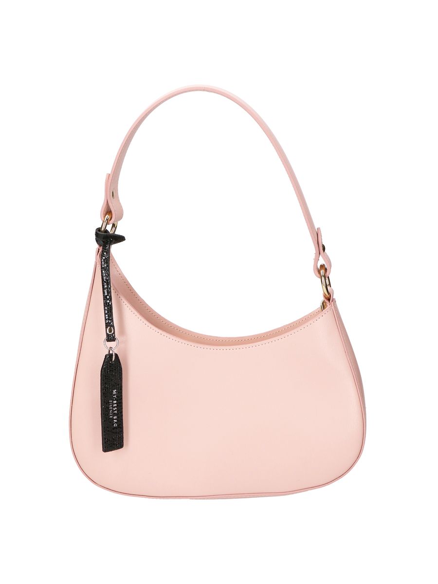 Elegante sichelförmige Schultertasche aus Leder