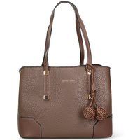 Gekörnte Schultertasche mit Zierquasten
