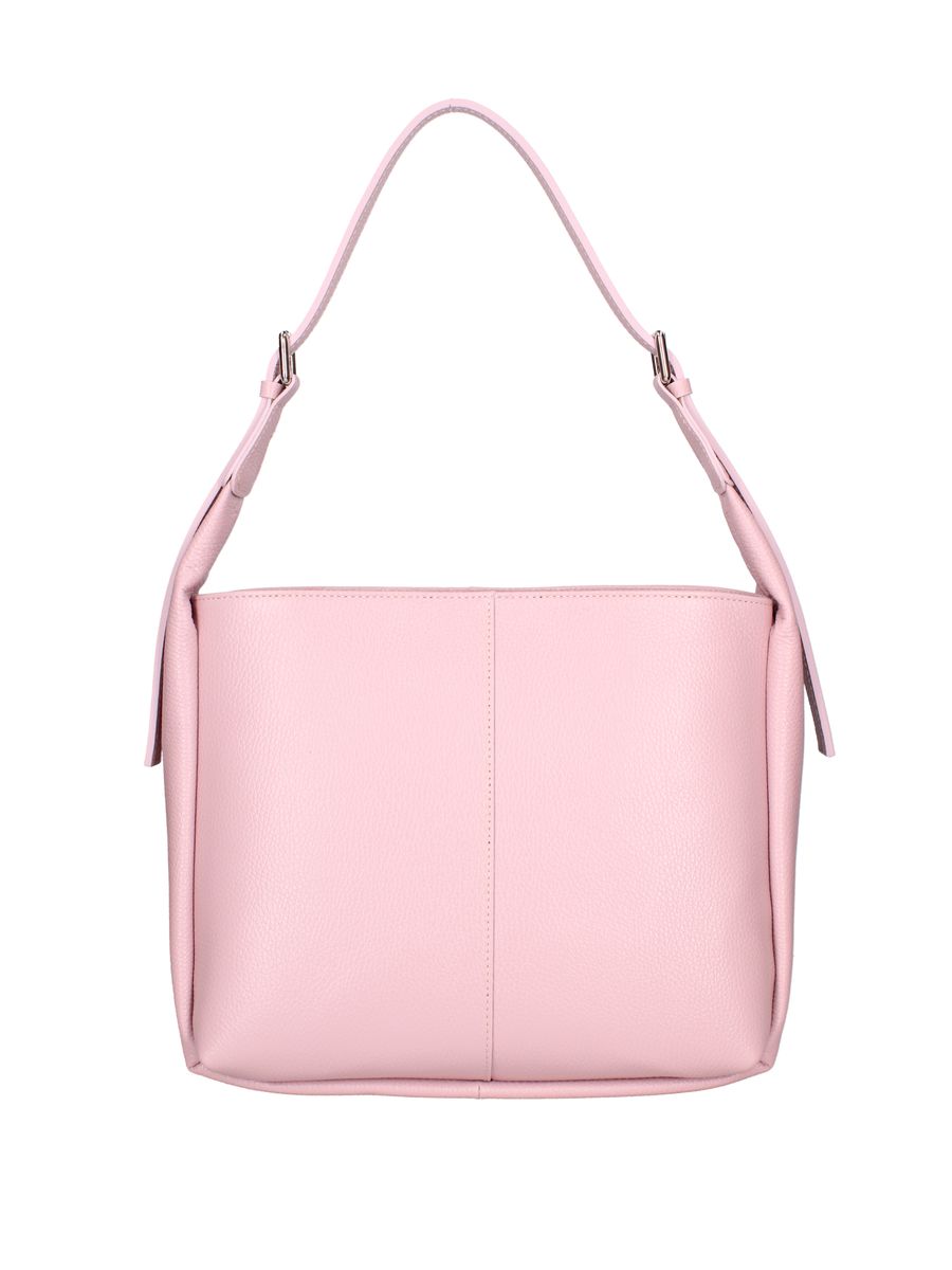 Minimalistische Schultertasche aus genarbtem Leder