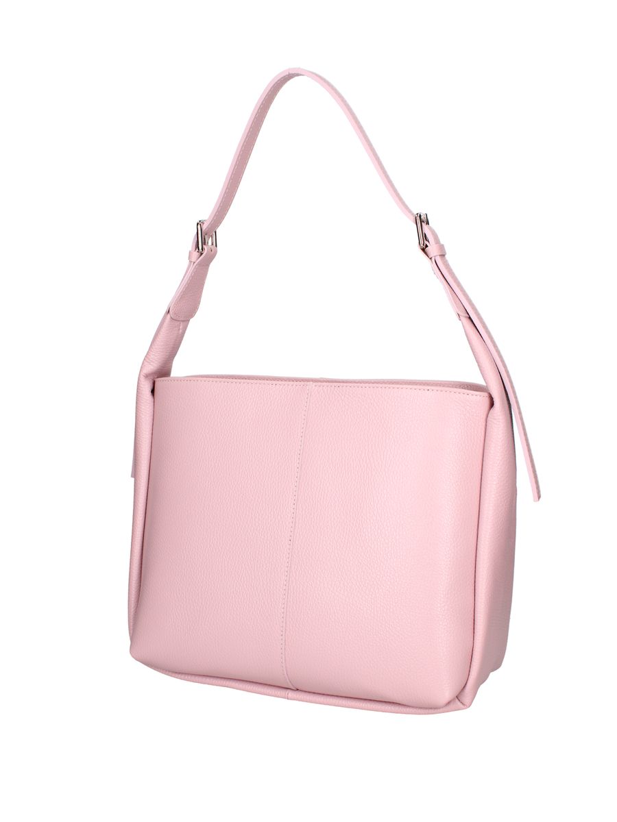 Minimalistische Schultertasche aus genarbtem Leder
