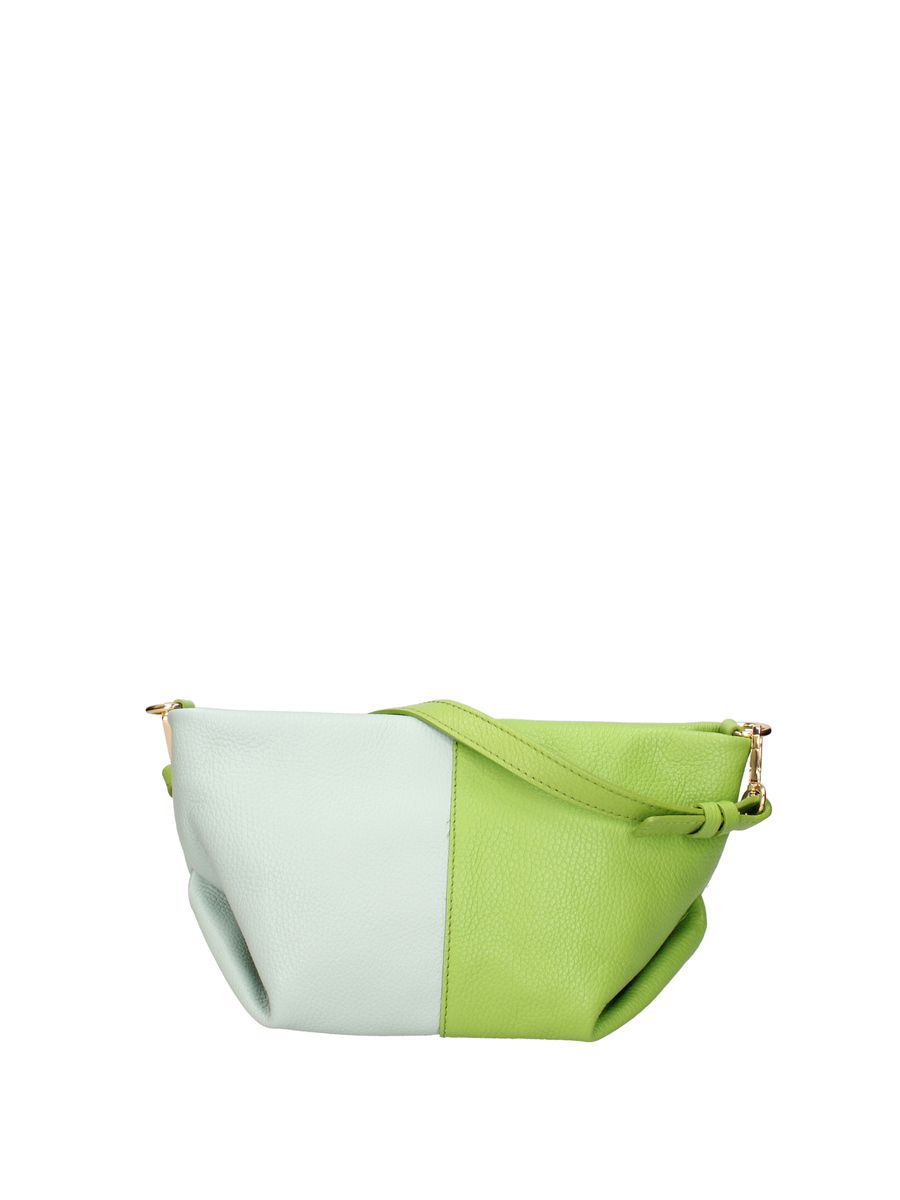 Zweifarbige Lederschultertasche