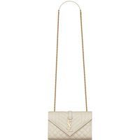Gesteppte Envelope-Schultertasche aus Leder