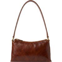 Klassische Leder-Baguette-Schultertasche