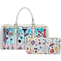 Pop-Art-Set mit transparentem Seesack