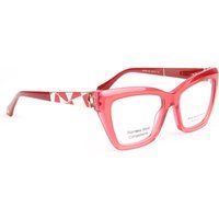 Cat-Eye-Brille mit geometrischen Bügeln