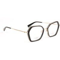 Sechseckige Vollrandbrille aus Titan