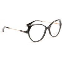 Cat-Eye Brillenfassung mit goldenen Bügeln