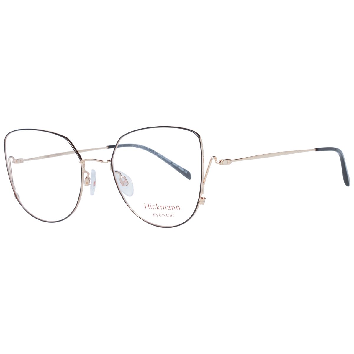 Übergroße Cateye-Brille mit Metallgestell