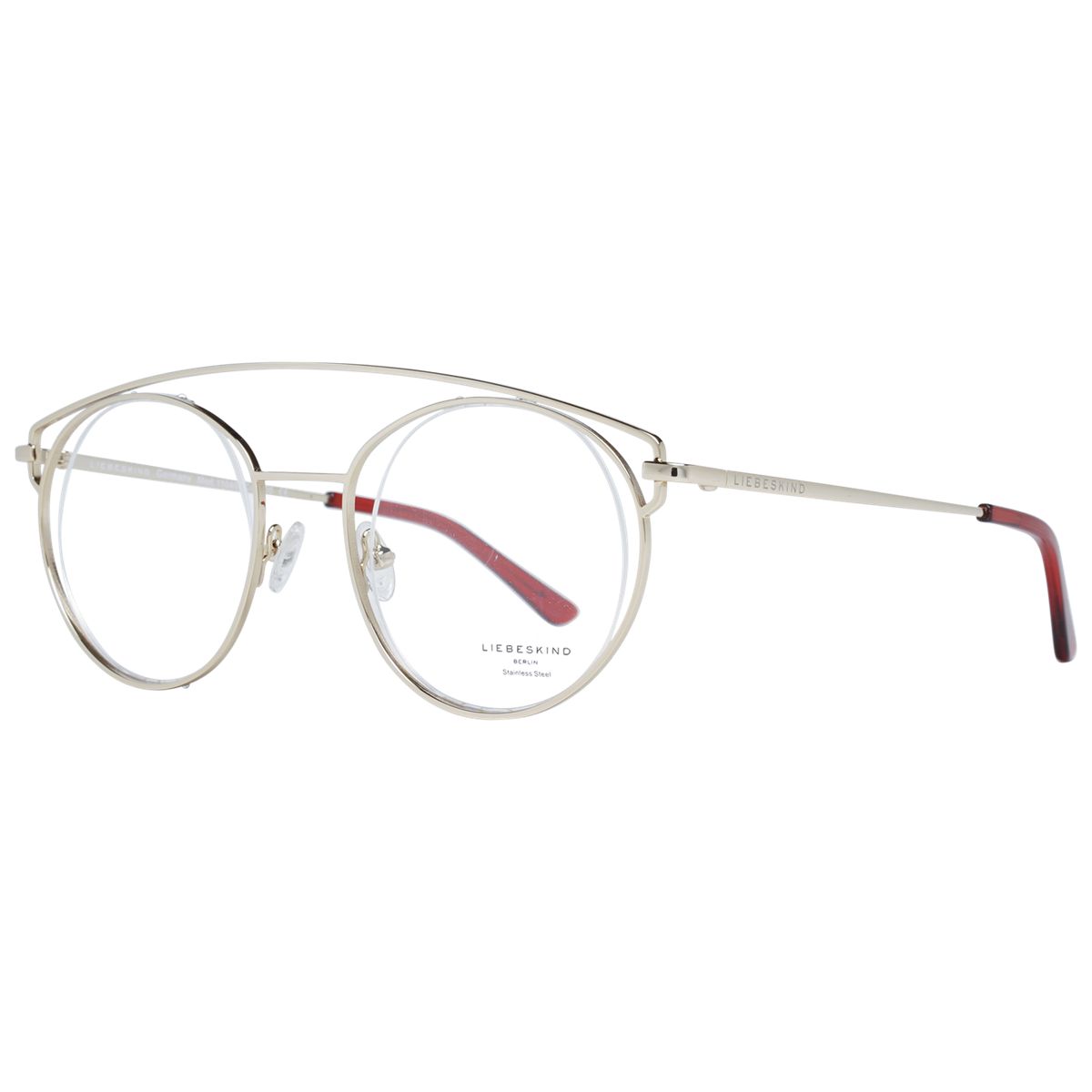 Runde Korrektionsbrille mit Doppelsteg
