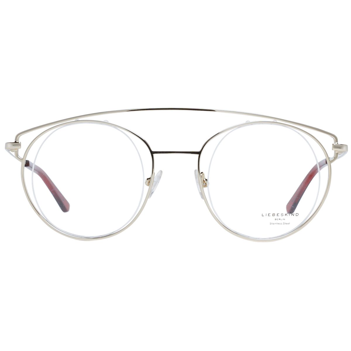 Runde Korrektionsbrille mit Doppelsteg