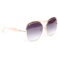 Übergroße goldfarbene Metall-Sonnenbrille