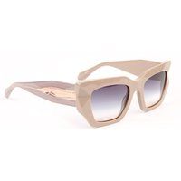 Geometrische Cateye-Sonnenbrille mit Facettenschliff