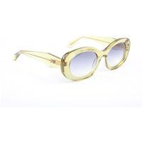 Ovale Sonnenbrille mit transparentem Rahmen