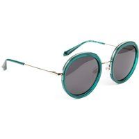 Runde Fashion-Sonnenbrille mit transparentem Rahmen