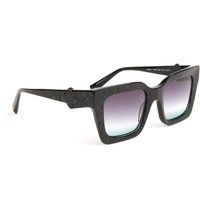 Elegante eckige Sonnenbrille mit Marmorierung