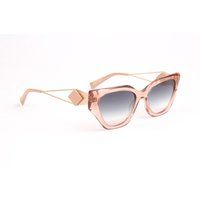 Cat-Eye-Sonnenbrille mit geometrischen Bügeln