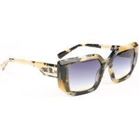Geometrische Oversized-Sonnenbrille mit Marmorierung