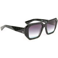 Geometrische Sonnenbrille mit Marmormuster