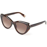 Cat-Eye Sonnenbrille aus Havanna-Acetat