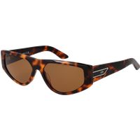 Geometrische Sonnenbrille mit Schildpattmuster