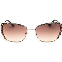 Gemusterte Cat-Eye-Brille aus Metall