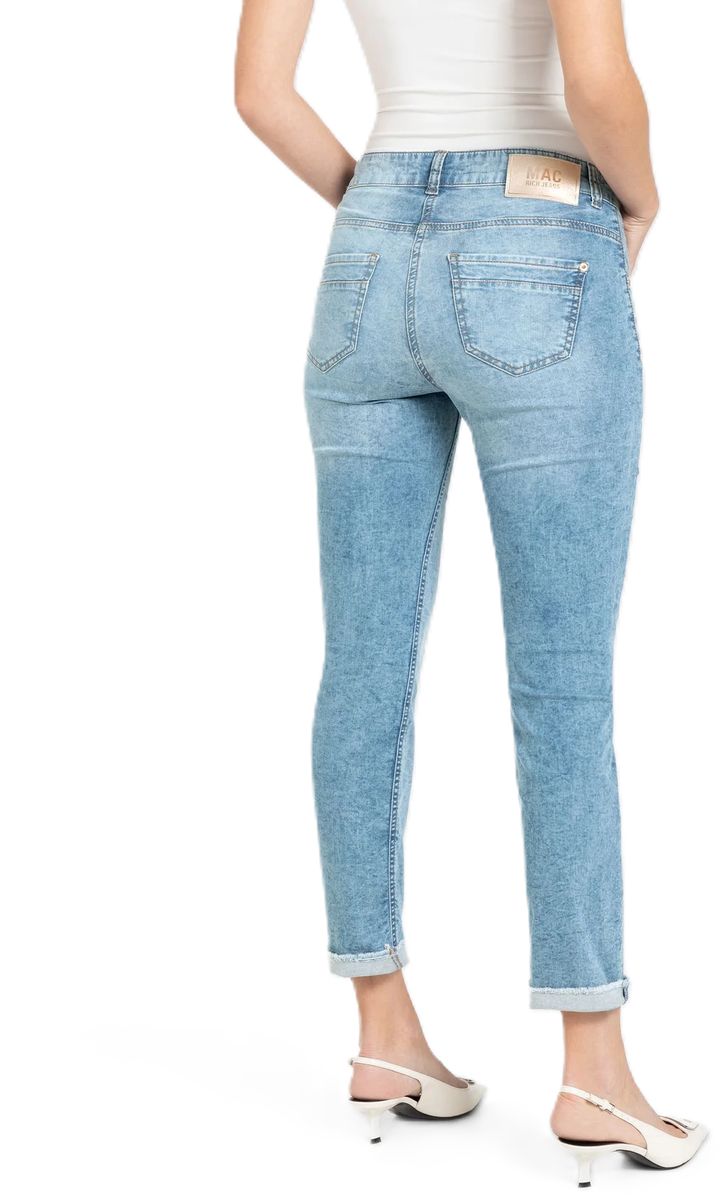 Slim-Fit-Jeans mit Umschlag