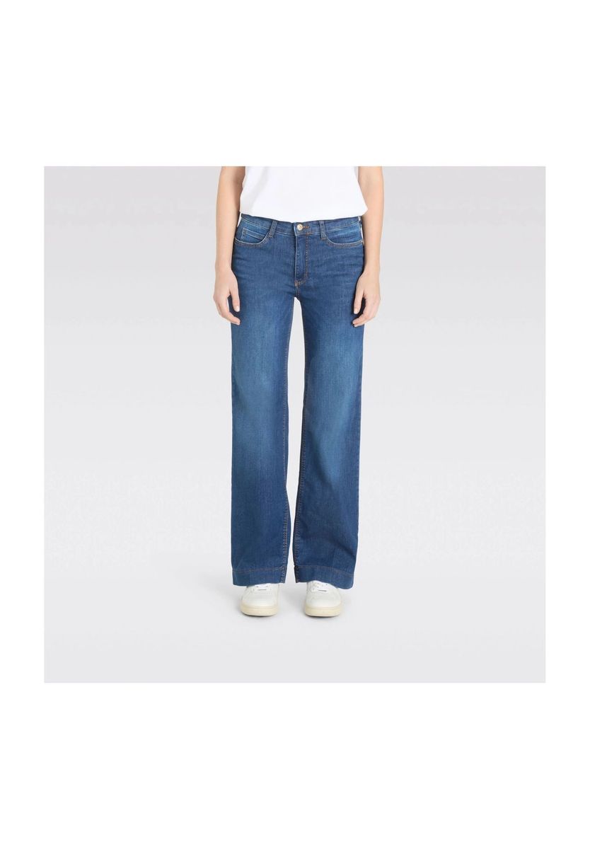 Klassische Wide-Leg Denim-Hose