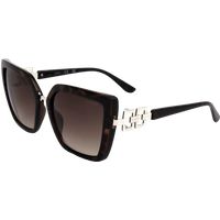 Übergroße Sonnenbrille in Schildpatt-Optik