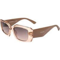 Geometrische Sonnenbrille mit transparentem Gestell