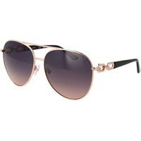 Roségoldene Aviator-Sonnenbrille mit Kettendetail