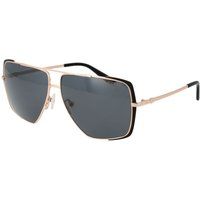 Eckige Doppelsteg-Sonnenbrille aus Metall