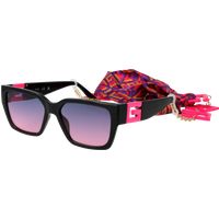 Eckige Sonnenbrille mit Schalkette