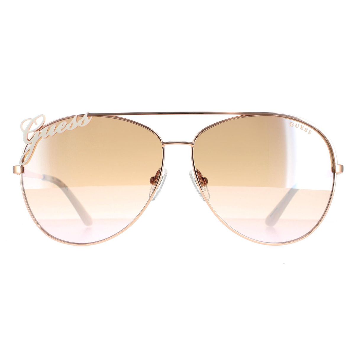 Elegante Aviator-Sonnenbrille mit Logo-Schriftzug