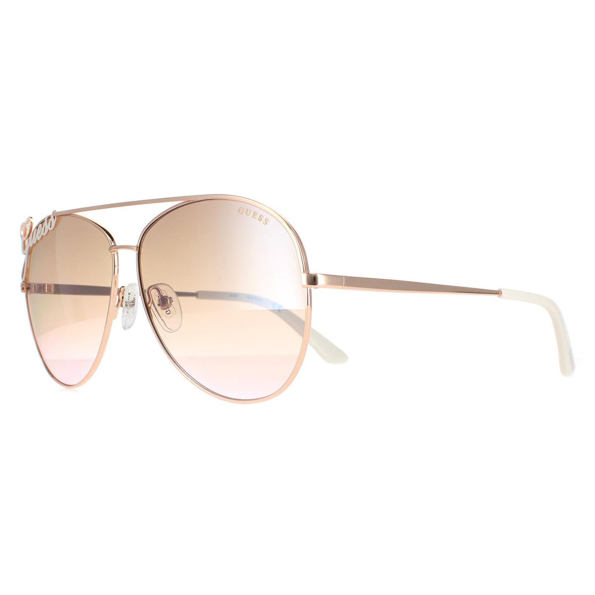 Elegante Aviator-Sonnenbrille mit Logo-Schriftzug