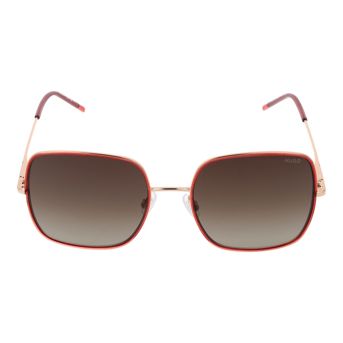 Quadratische Metall-Sonnenbrille mit Farbverlauf