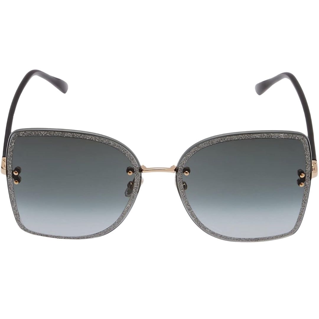 Übergroße Schmetterlings-Sonnenbrille mit Glitzer