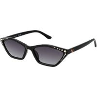 Geometrische Cat-Eye-Sonnenbrille mit Verzierung