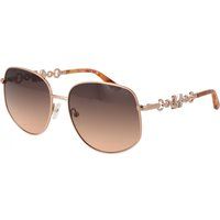 Übergroße quadratische Sonnenbrille mit verzierten Bügeln