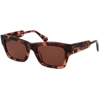 Markante rechteckige Sonnenbrille in Hornoptik