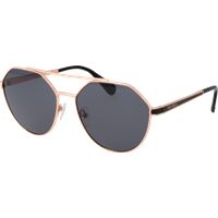 Geometrische Sonnenbrille in Roségold