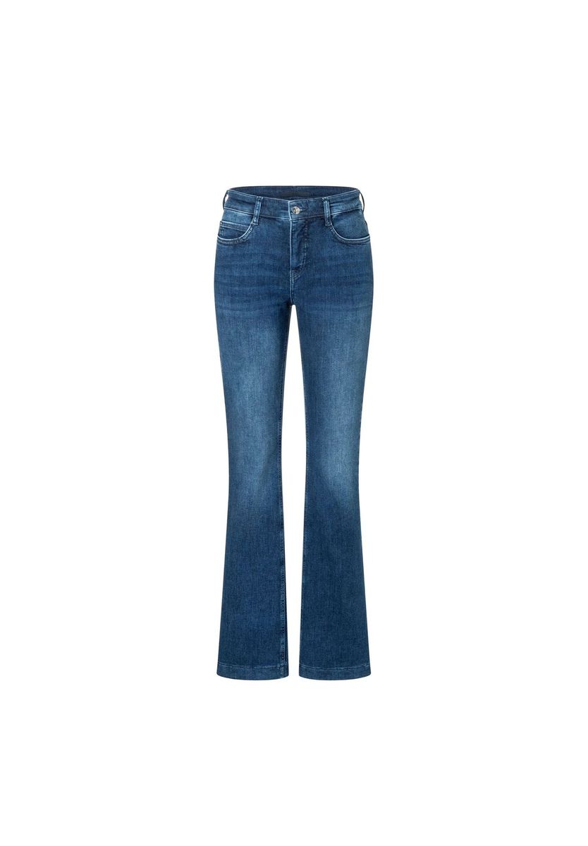 High-Waist Bootcut-Jeans mit Schlag