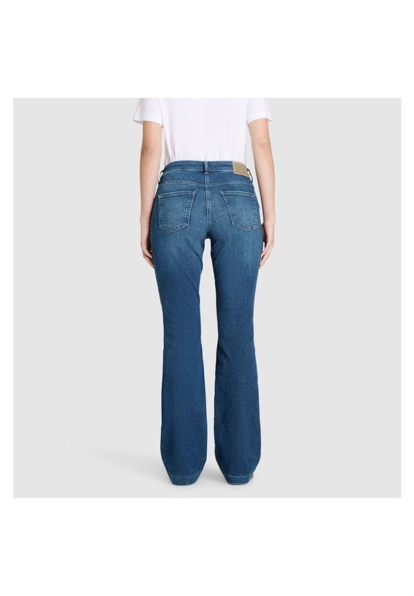 High-Waist Bootcut-Jeans mit Schlag