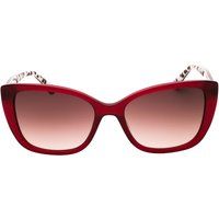 Cat-Eye-Sonnenbrille mit gemusterten Bügeln