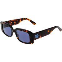 Rechteckige Sonnenbrille in Schildpatt-Optik