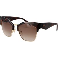 Moderne Cat-Eye-Sonnenbrille mit Reliefrahmen