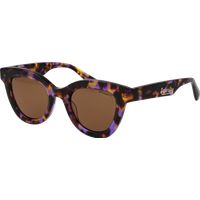 Lebhafte Cat-Eye-Sonnenbrille in Hornoptik